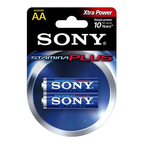 Батарейки Sony LR6 AA Stamina Plus (блистер 2шт.) фото 