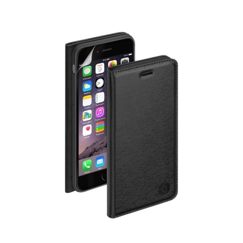 Чехол - книжка для iPhone 6 Plus PU Wallet Cover и защитная пленка, Deppa, черный фото 